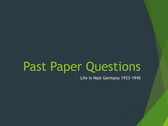 Life in Nazi Germany - GCSE OCR B past paper answers