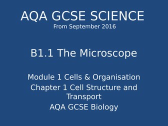 NEW GCSE Biology - B1 Cell Structure & Transport