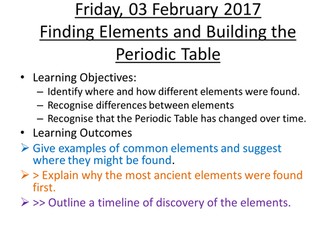 Collins Year 7 Elements Compounds and Reactions First Half PowerPoints