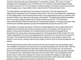 AS History 9389 Russia sample answer