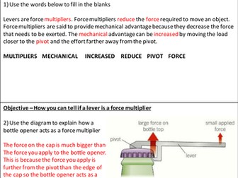 More about Levers And Gears Homework