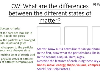 State of Matter C1 - Topic 1  9-1 GCSE Edexcel