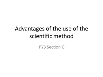 Psychology A Level PY3 - Advantages of the use of the scientific method.