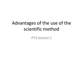 Psychology A Level PY3 - Advantages of the use of the scientific method.