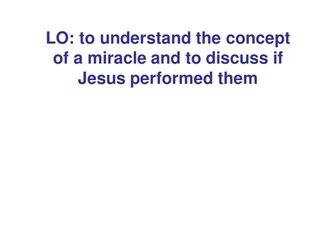 What is a Miracle and did Jesus perform them?