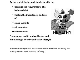GCSE PE health and wellbeing