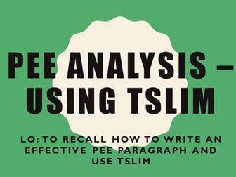 PEE analysis - Blessing