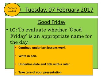 Good Friday. Peer assessment