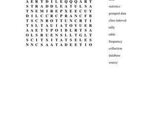Handling Data Wordsearch