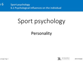 AQA A Level Physical Education - Personality