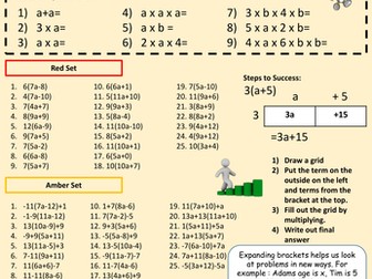 Expanding Brackets Super Sheet