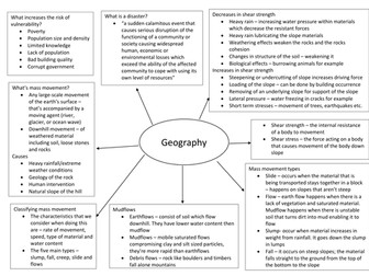 geography A2 - earth hazards