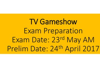 TV Game Show revision AQA MEDIA GCSE