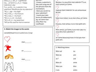 St Valentine-activity sheet