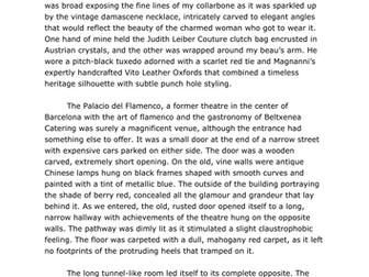 IGCSE - Palais Del Flamenco (Descriptive Writing Essay)