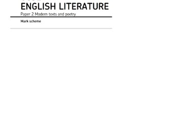 AQA Style Paper 2 English Literature Modern Texts and Poetry