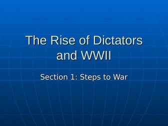 WW2 Dictators Presentation and Jotter Writing/Map activity
