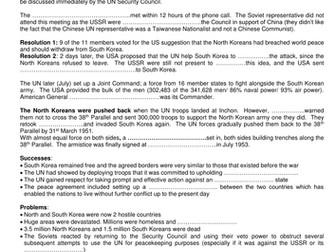 UN in Korea cloze exercise