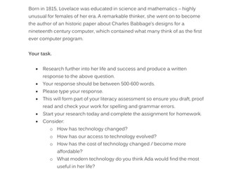 Quick cover lesson - Ada Lovelace