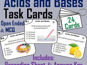 Acids and Bases Task Cards