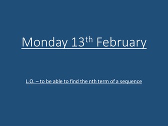 Finding and using the nth term