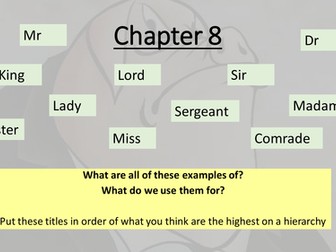 'Animal Farm' lesson on Chapter 8 focusing on Napoleon