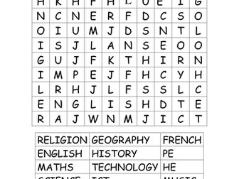 Wordsearch activities