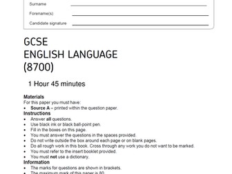 AQA Language GCSE Paper 1 - Great Expectations