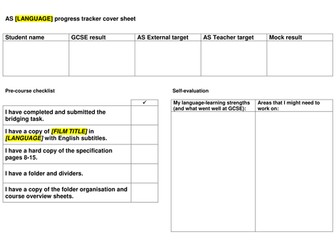 New AQA AS French / Spanish / German progress trackers for Hodder book (customisable)