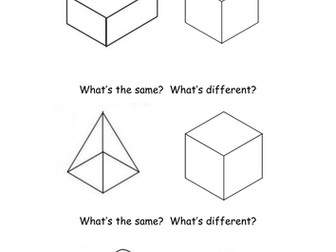 Identify and compare 2D and 3D shapes - year 2
