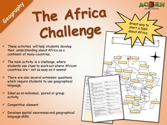 Geography - The Africa Challenge
