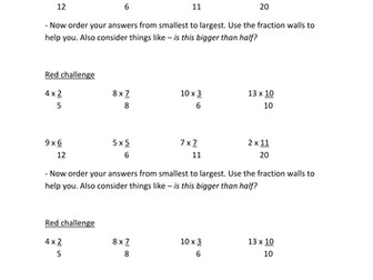 Mastery in maths - Year 5 Multiplying fractions by whole numbers  lesson
