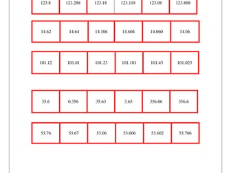 Mastery in maths - Year 5 Ordering decimals to 3 decimal places differentiated lesson