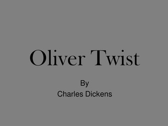 Point Evidence Explanation lesson using an extract from Oliver Twist.