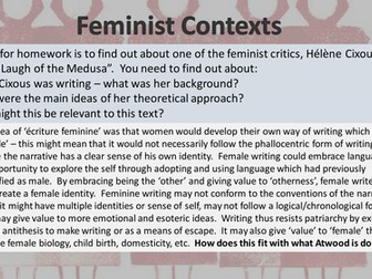 "The Handmaid's Tale" for A'Level Literature