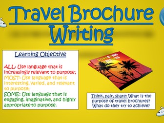 Travel Brochure Writing!