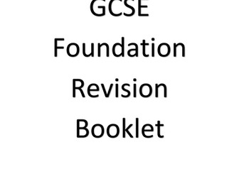 Revision Booklet for Foundation GCSE Maths