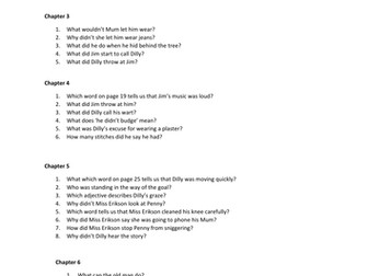 Wartman by Michael Morpurgo comprehension questions by chapter