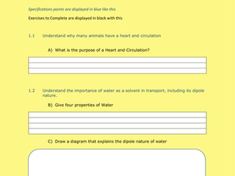Revision booklet for Edexcel Biology A Topic 1 - Lifestyle, Health and Risk Salters - Nuffield AS/Ye