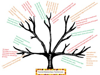 AQA Literature Paper 2 Section B Love and Relationships Cluster Revision Quote Mat and PPT Quiz