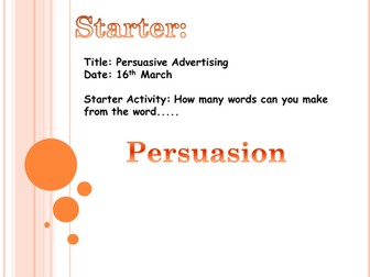 Persuasion- advertising