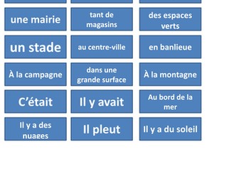 Ma ville - picture card discussion lesson