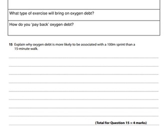 1.2.3 GCSE PE Respiratory system worksheets