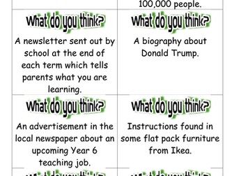 Year 6 Reading SATs revision: author choice