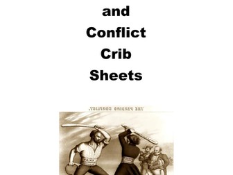 Power and Conflict - Vocabulary Crib Sheets for ALL POEMS