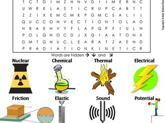 Forms of Energy Word Search
