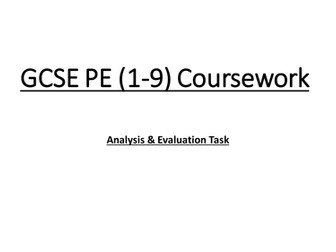 GCSE PE (1-9 Specification) Coursework Pack