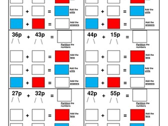Partitioning worksheets differentiated