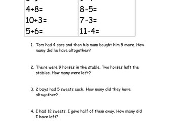 3 differentiated calculation worksheet