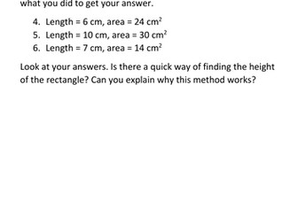 Area and perimeter questions: finding missing lengths